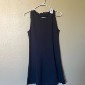 NWT Banana Republic dress-color is dark navy blue with very small white dots.